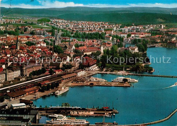 Konstanz Bodensee Hafen Fliegeraufnahme