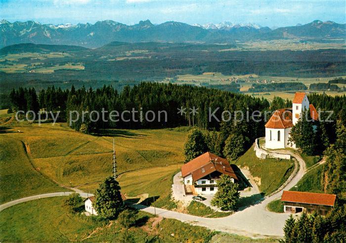Bernbeuren Gasthof Auerberg Kirche Alpenpanorama Fliegeraufnahme