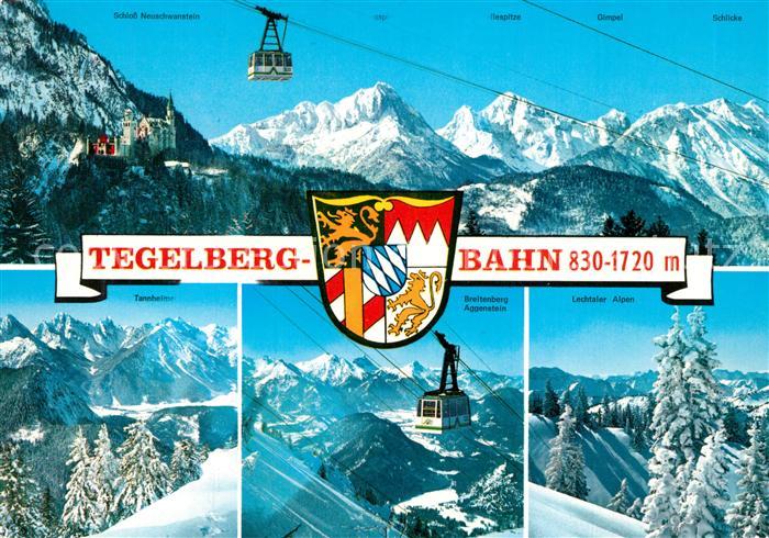 Schwangau Tegelbergbahn Skiparadies Wintersportplatz Alpenpanorama