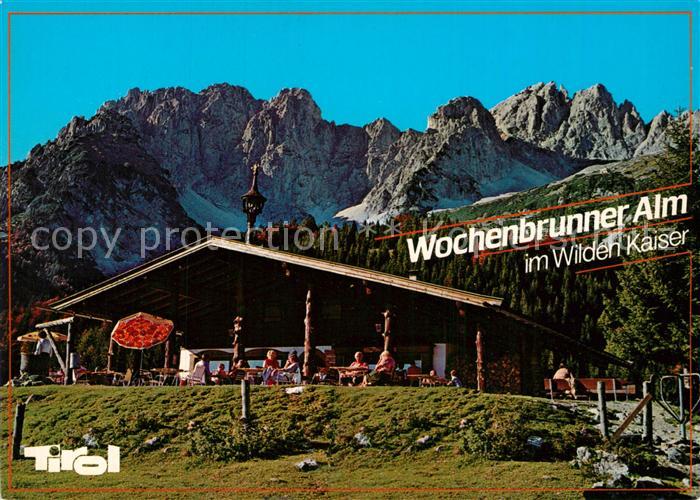 Ellmau Tirol Wochenbrunner Alm mit Ellmauer Halt Wilder Kaiser Kaisergebirge