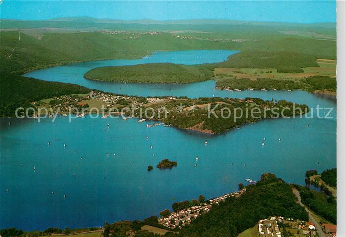 Edersee Halbinsel Scheid Edertalsperre Fliegeraufnahme