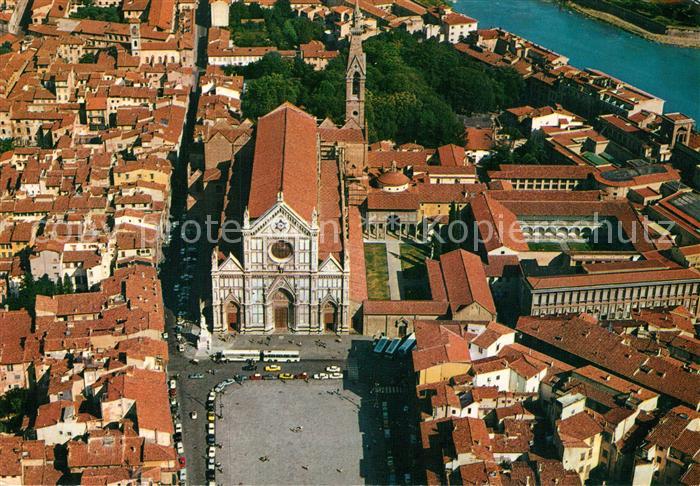 Firenze Florenz Santa Croce Heiliges Kreuz Fliegeraufnahme
