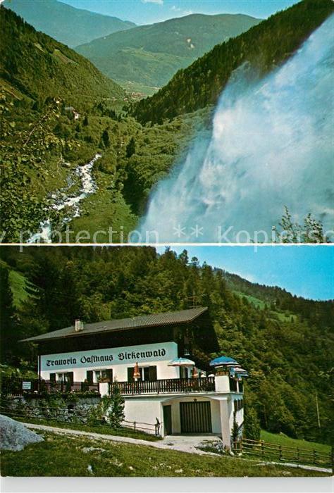 Partschins Parcines Gasthaus Birkenwald Wasserfall Zieltal Landschaftspanorama