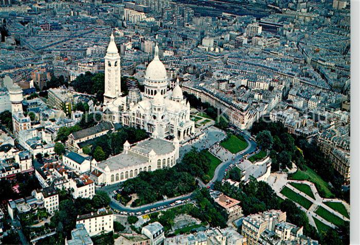 Paris Basilique du Sacre Coeur vue aérienne