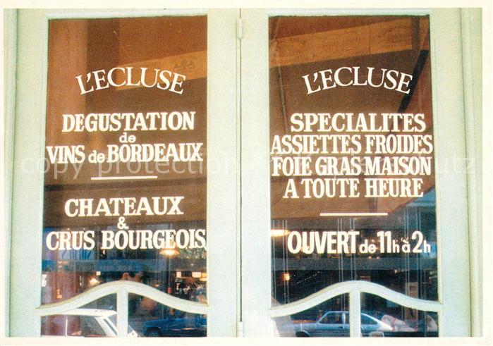 Paris Ecluse Opera Bar a vin Restaurant