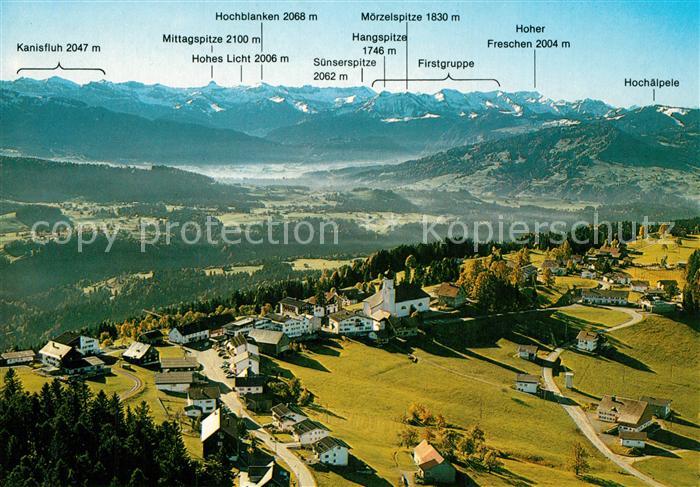 Sulzberg Vorarlberg Bregenzerwald Alpenpanorama Fliegeraufnahme