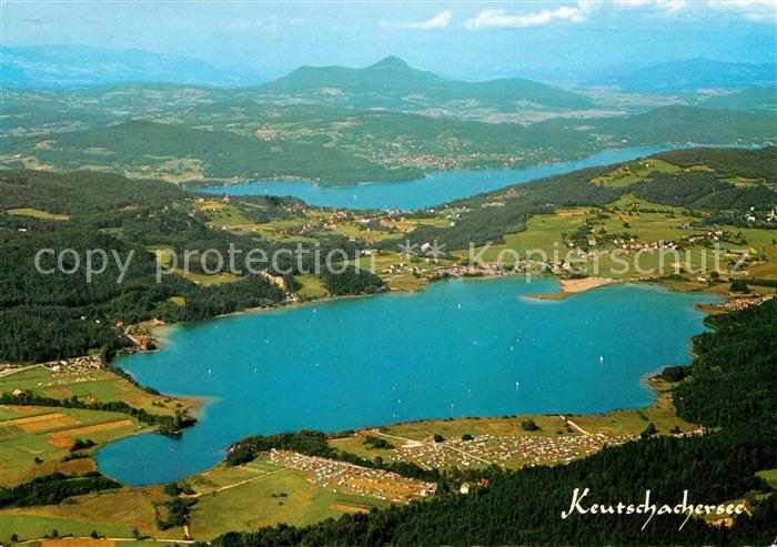 Keutschach See Keutschachersee Woerthersee Fliegeraufnahme