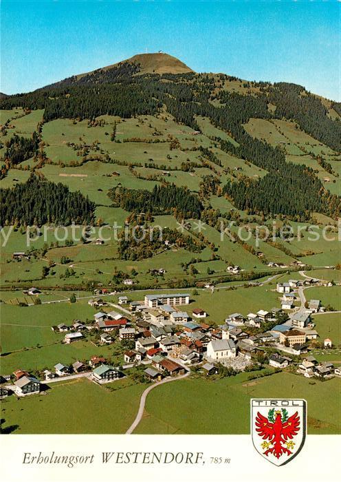 Westendorf Tirol Erholungsort Wintersportplatz mit Hohe Salve Kitzbueheler Alpen