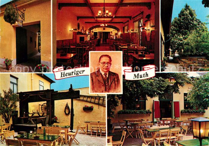 Wien Buschenschank Hans Mut Restaurant Terrasse Portrait