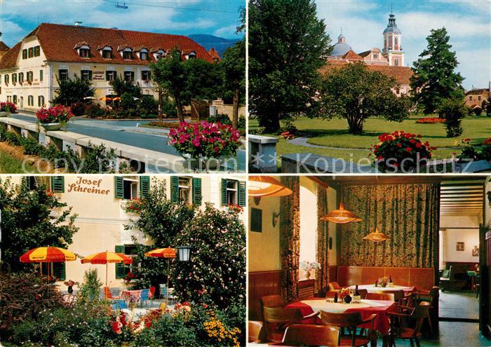 Poellau Gasthof Pension Schreiner Ortsmotiv mit Kirche