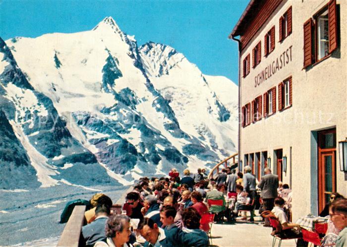 Heiligenblut Kaernten Schnellgaststaette Franz Joseph Hoehe Terrasse Grossglockn
