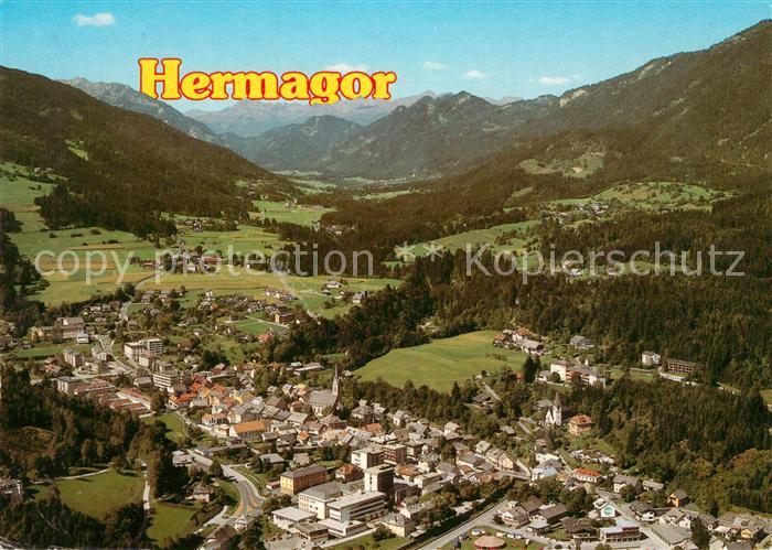Hermagor Kaernten mit Gitschtal zum Presseggersee Fliegeraufnahme