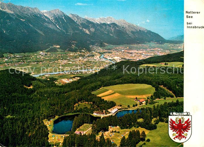 Natters Tirol Natterer See Restaurant Strandbad Camping Nordkette Fliegeraufnahm