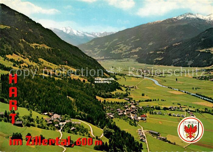Hart Zillertal Haselbacher Wasserfall Alpenpanorama Fliegeraufnahme