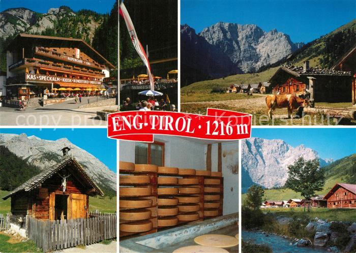 Hinterriss Tirol Alpengasthof Alpencafe Eng am grossen Ahornboden Almen Alpen