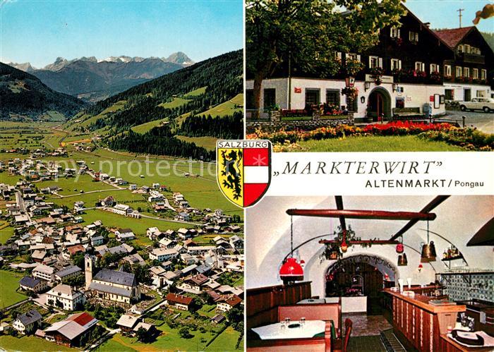 Altenmarkt Pongau Gasthof Markterwirt Alpenpanorama Fliegeraufnahme