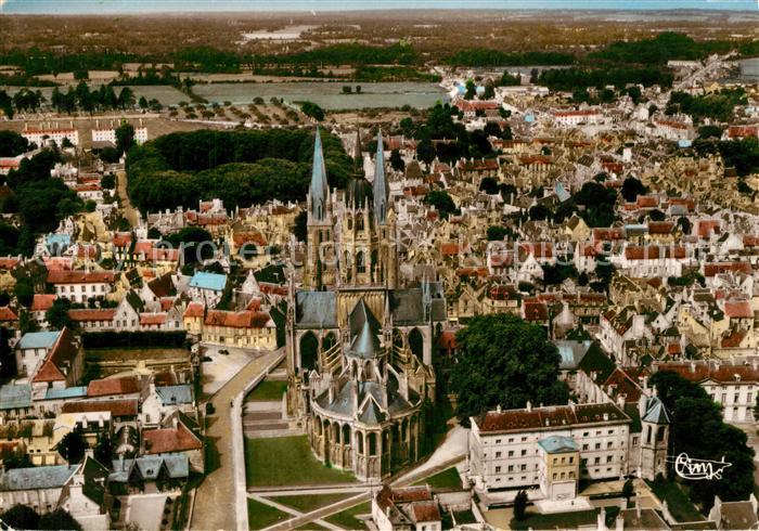 Bayeux La Cathedrale vue aérienne