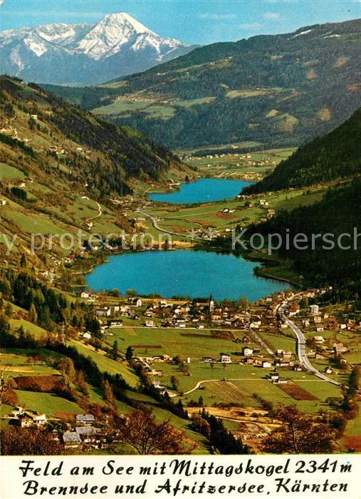 Feld See Panorama mit Mittagskogel Brennsee Afritzersee