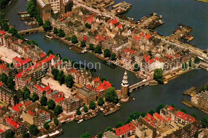 Amsterdam Niederlande Montelbaanturm und Umgebung Fliegeraufnahme