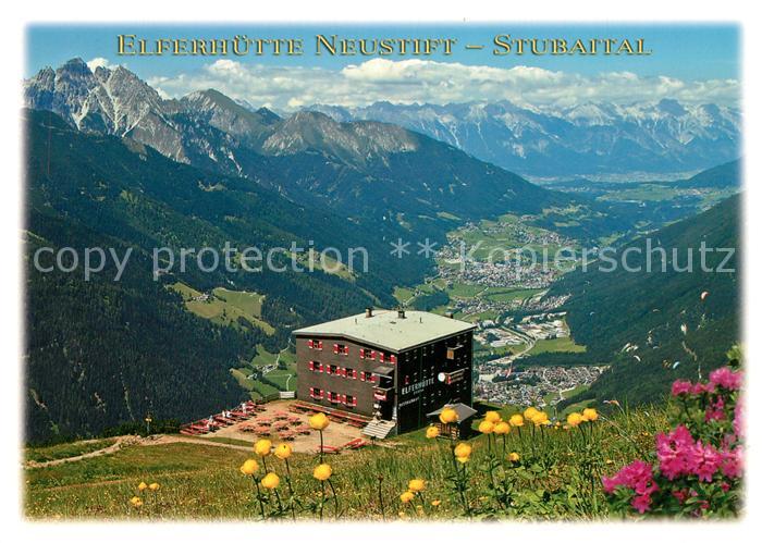 Neustift Stubaital Tirol Bergrestaurant Elferhuette Panorama Stubaital Alpen