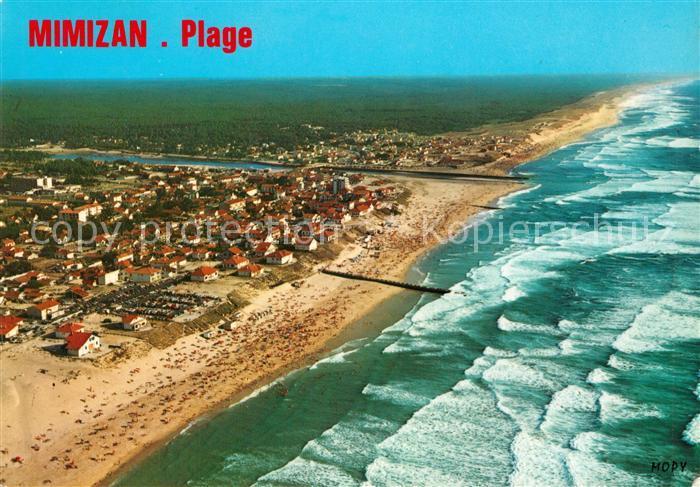 Mimizan Plage Les plages nord et sud vue aérienne
