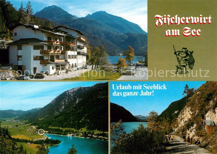 Achenkirch Fischerwirt am See Landschaftspanorama Alpen