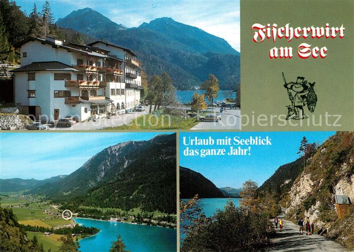 Achenkirch Fischerwirt am See Landschaftspanorama Alpen