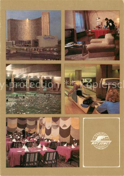 Moscow Moskva Hotel Cosmos Hallenbad Kegelbahn Restaurant