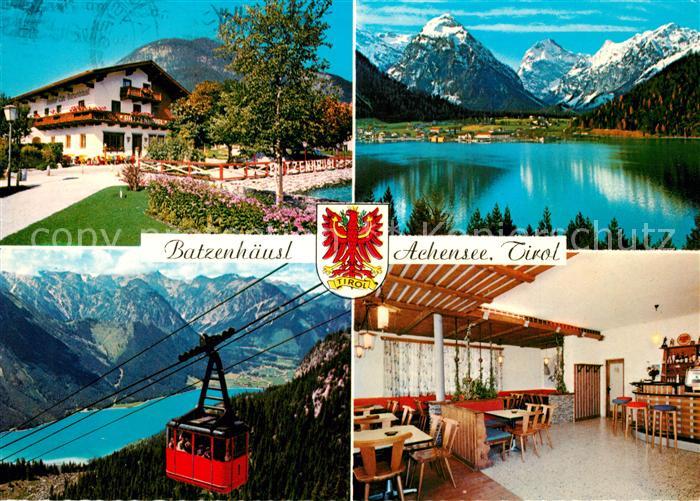 Pertisau Achensee Pension Batzenhaeusl Cafe Restaurant Bergbahn Alpenpanorama