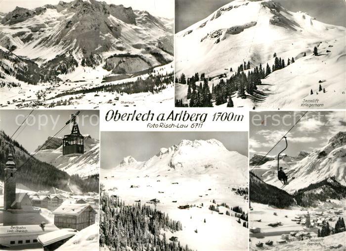 Oberlech Lech Vorarlberg Winterlandschaften Seilbahn Oberlech Sessellift Krieger