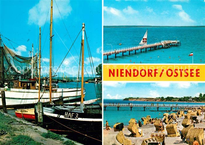 Niendorf Ostseebad Strand Seebruecke Hafen