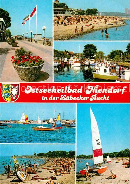 Niendorf Ostseebad Strand Promenade Segelboote