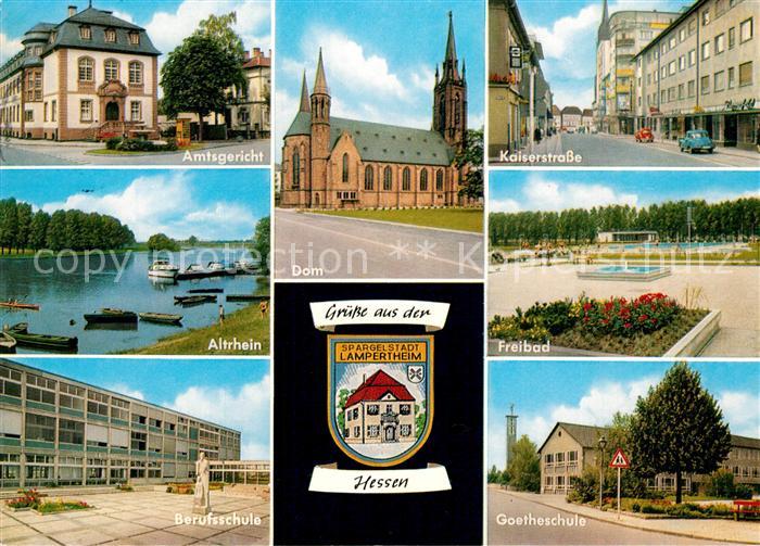 Lampertheim Bergstrasse Amtsgericht Dom Kaiserstrasse Freibad Berufsschule Goeth