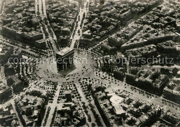 Paris Arc de Triumphe  Fliegeraufnahme