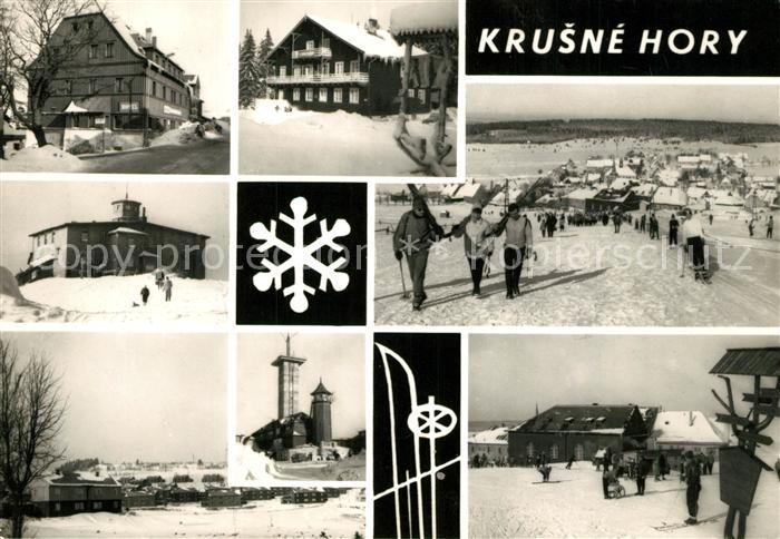 Krusne Hory Kirche Winterlandschaften