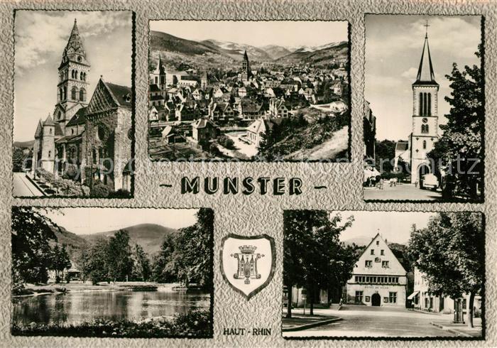 Munster Haut Rhin Elsass Kirche Panorama Rathaus