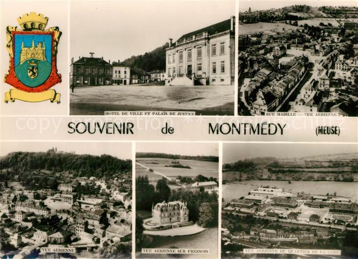 Montmedy Hotel de Ville Palais de Justice Rue Manille Flugaufnahme