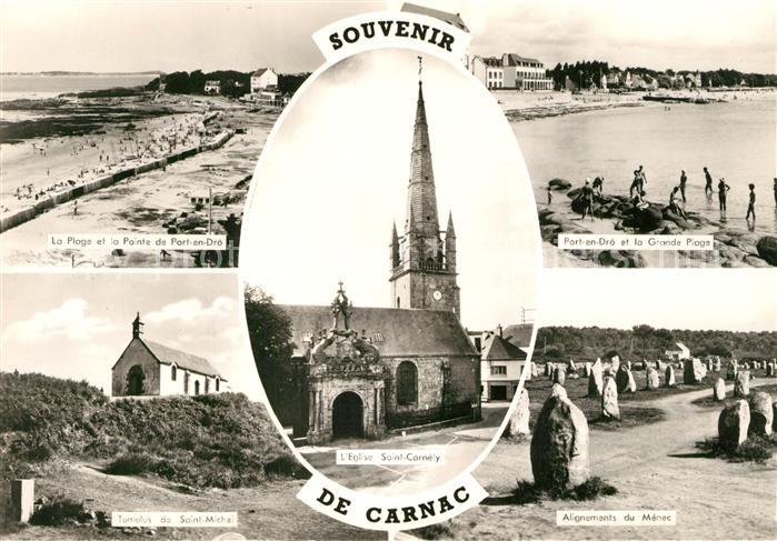 Carnac Plage Kirchen Saint Michel Saint Cornely Strand