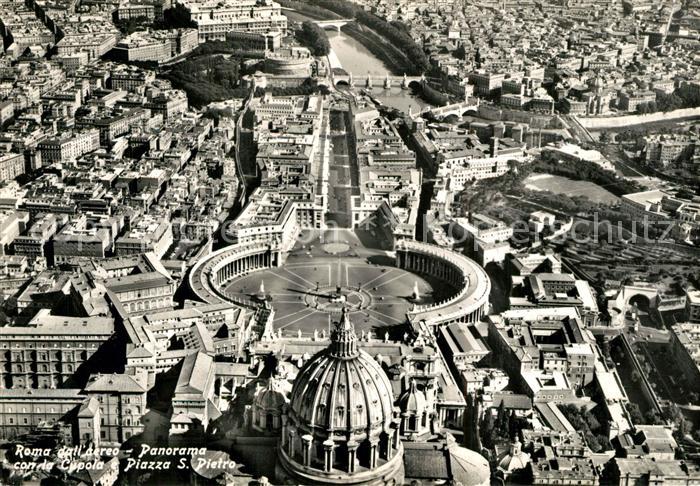 Rom Roma Fliegeraufnahme Panorama Kuppel Sankt Petersplatz