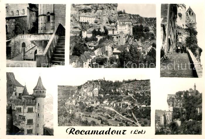 Rocamadour Stadtansichten Parvis des Eglises Palais des Eveques