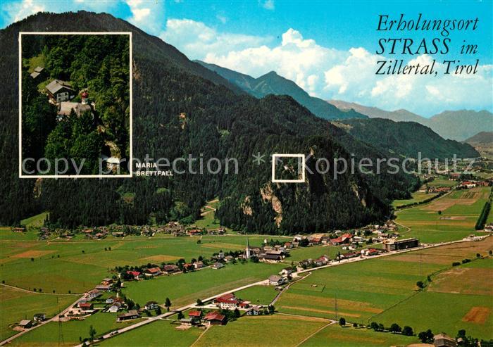 Strass Zillertal Wallfahrtsort Maria Brettfall Fliegeraufnahme
