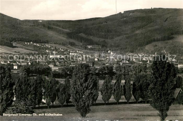 Ilmenau Thueringen Panorama Bergstadt mit Kickelhahn