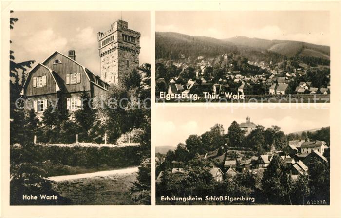 Elgersburg Hohe Warte Erholungsheim Schloss Panorama Thueringer Wald