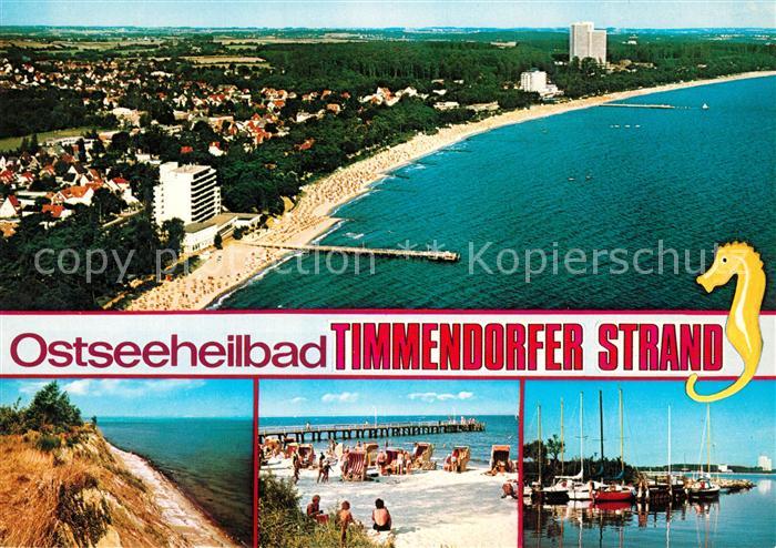 Timmendorfer Strand Ostseeheilbad Fliegeraufnahme Steilkueste Strand Hafen