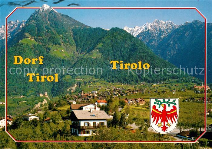 Dorf Tirol Panorama mit Mutspitze Texelgruppe oetztaler Alpen