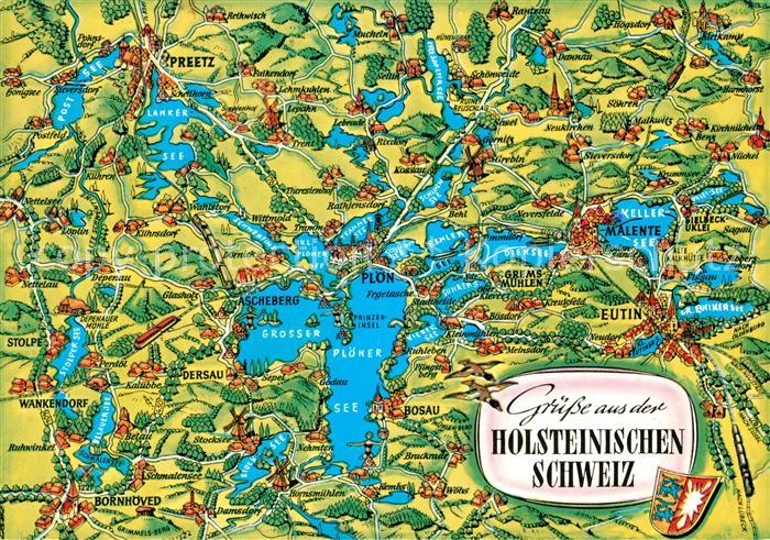 Ploen See Naturpark Holsteinische Schweiz Landkarte