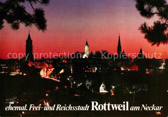 Rottweil Neckar Ehemalige Frei- und Reichsstadt bei Nacht