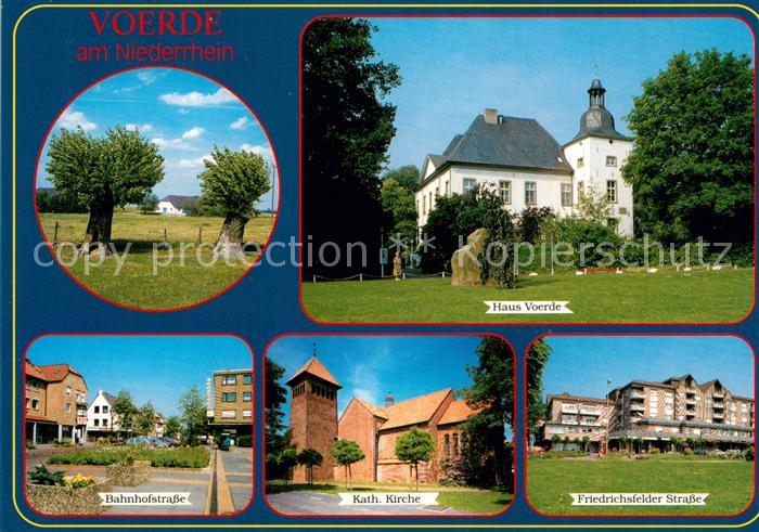 Voerde Niederrhein Bahnhofstrasse Haus Voerde Kirche Friedrichsfelder Strasse La