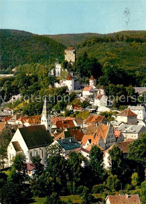 Pappenheim Mittelfranken Ortsansicht mit Kirche und Burg