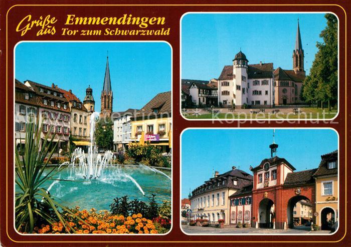 Emmendingen Marktplatz Brunnen Innenstadt Torbogen Schloss Tor zu Schwarzwald un
